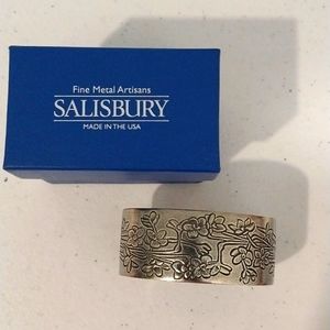 December birthday Salisbury pewter December cuff bracelet NIB!